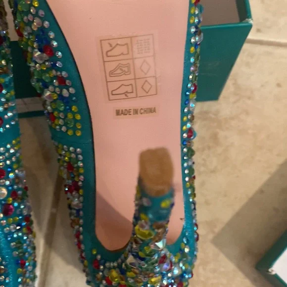 Lauren Lorraine Jeweled High Heels - Picture 10 of 11